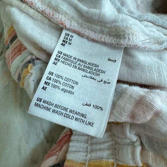 Style & Co Women’s striped Cropped Pants 100% Cotton Drawstring size M - Picture 8 of 11